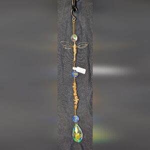 Handmade Sun Catcher "Dragonfly Landing"
